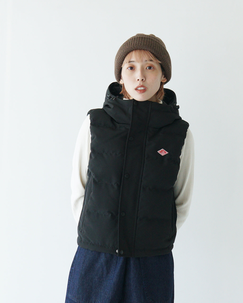 【SALE！20%OFF】DANTON ダントン ダウン フード ベスト DOWN HOODED VEST アウター DT-A0528TET【送料無料】[★]