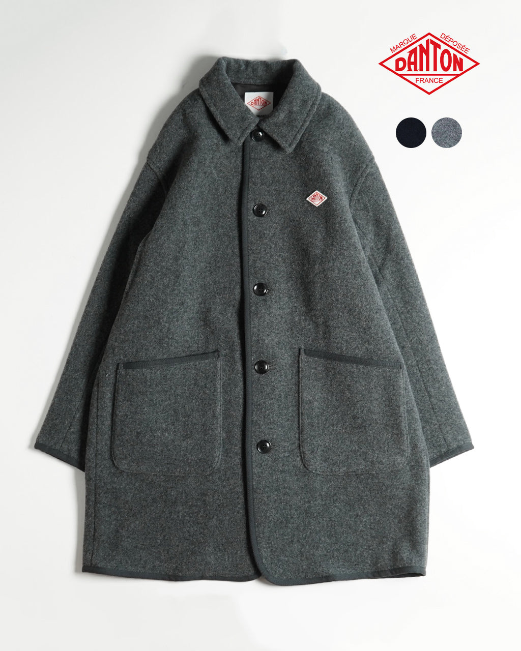 【SALE！20%OFF】DANTON ダントン ワイド ワーク コート WOOL LIGHT PILE WORK COAT ミディアム丈 ウール パイル DT-A0540 WLP【送料無料】 [★]