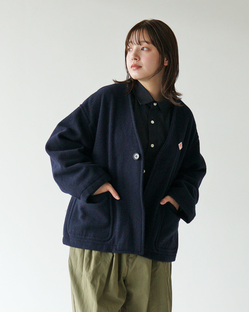 【SALE！30%OFF】DANTON ダントン Vネックジャケット SINGLE WOOL PILE V NECK JACKET ウールパイル 軽量 DT-A0542 SWP【送料無料】[★]