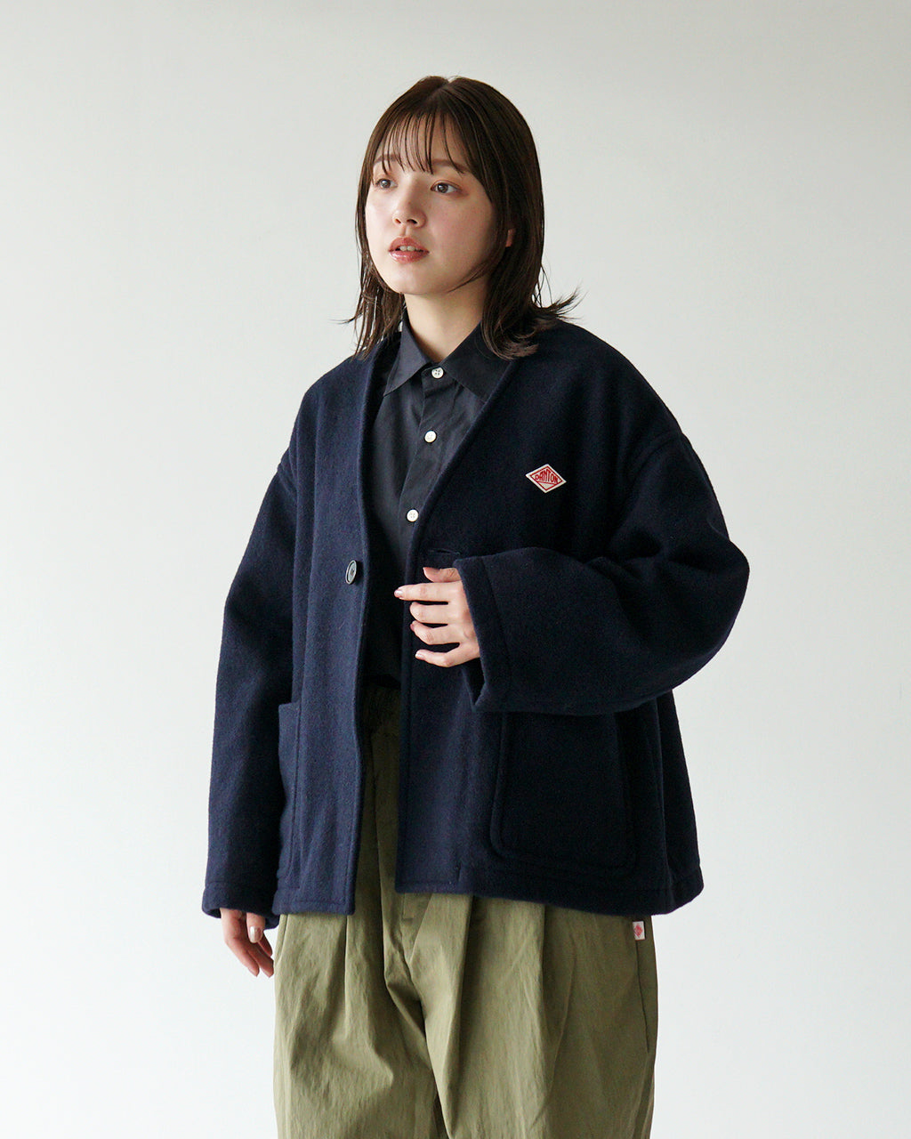 DANTON ダントン Vネックジャケット SINGLE WOOL PILE V NECK JACKET ウールパイル 軽量 DT-A0542 SWP【クーポン対象外】【送料無料】