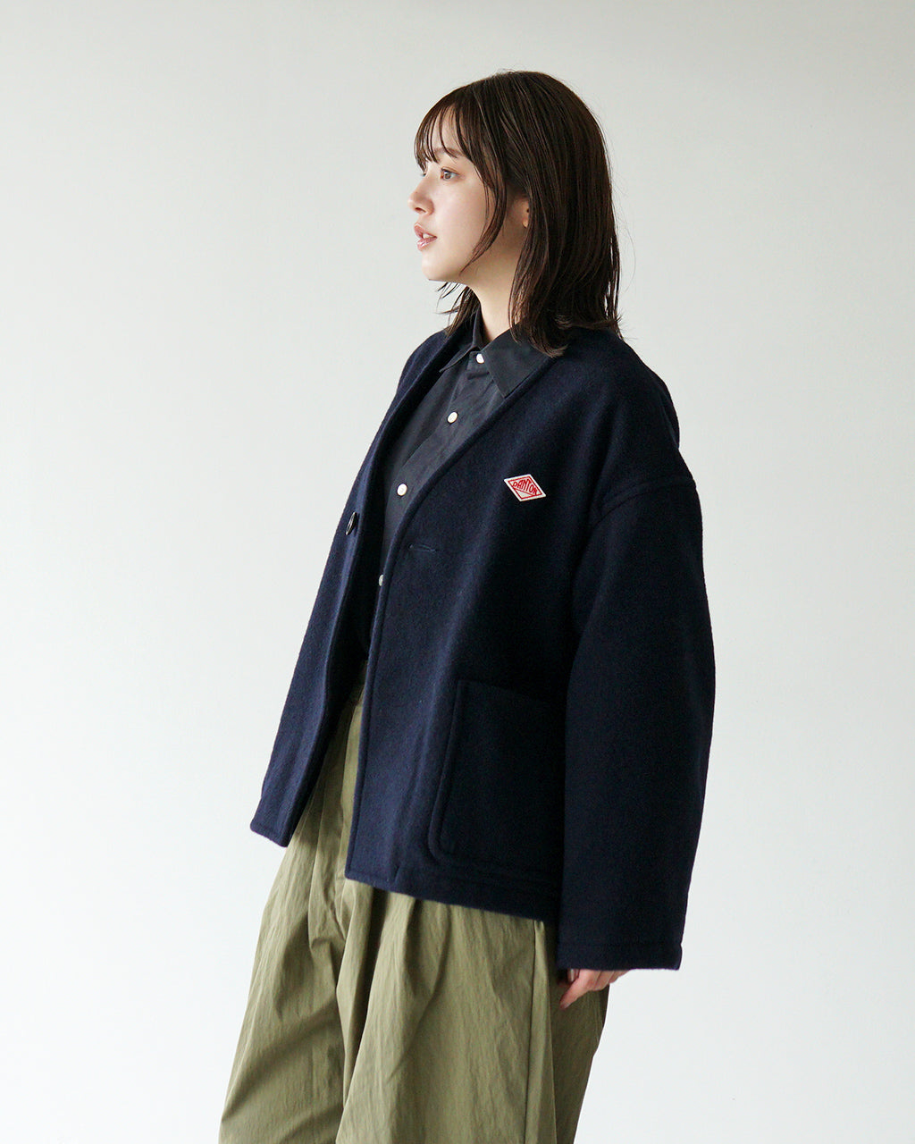 DANTON ダントン Vネックジャケット SINGLE WOOL PILE V NECK JACKET ウールパイル 軽量 DT-A0542 SWP【クーポン対象外】【送料無料】