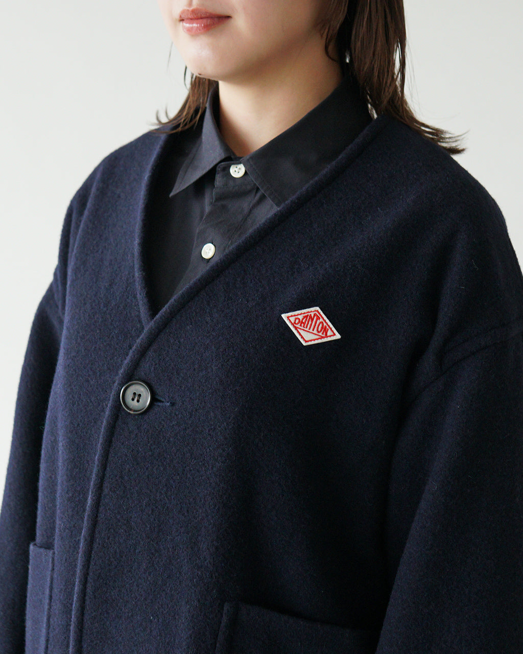 【SALE！30%OFF】DANTON ダントン Vネックジャケット SINGLE WOOL PILE V NECK JACKET ウールパイル 軽量 DT-A0542 SWP【送料無料】[★]