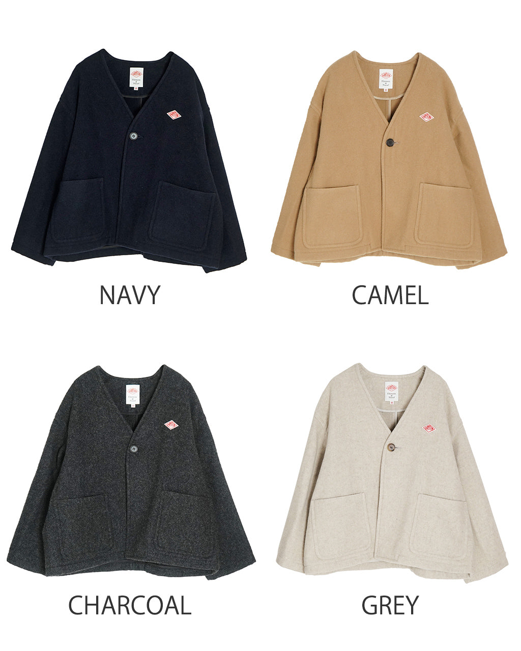 DANTON ダントン Vネックジャケット SINGLE WOOL PILE V NECK JACKET ウールパイル 軽量 DT-A0542 SWP【クーポン対象外】【送料無料】