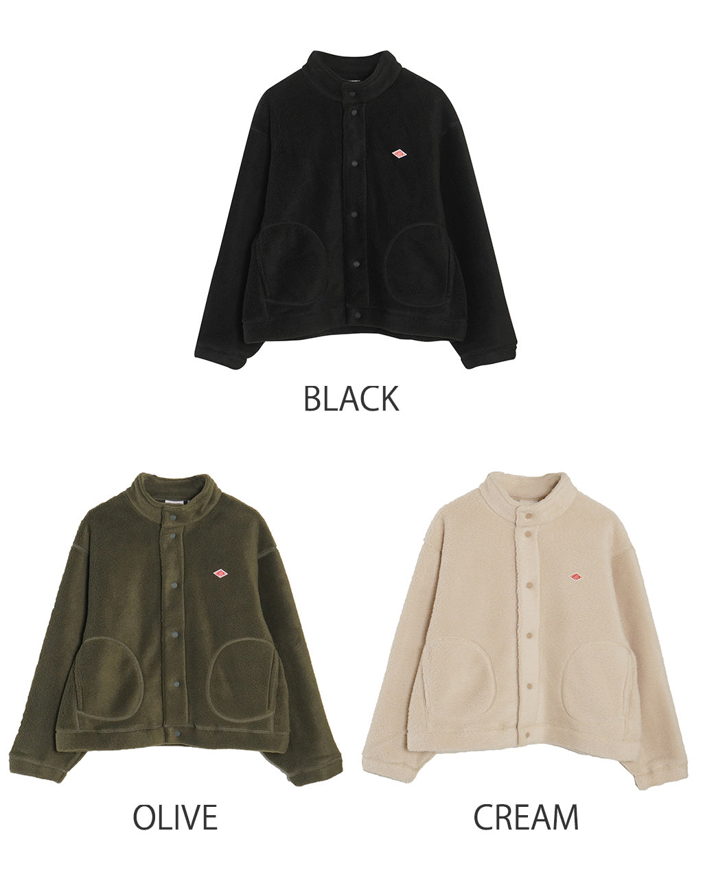 DANTON ダントン スタンドカラー カーディガン STAND COLLAR CARDIGAN ボアジャケット ショート丈 DT-A0546WFA【送料無料】 [★]