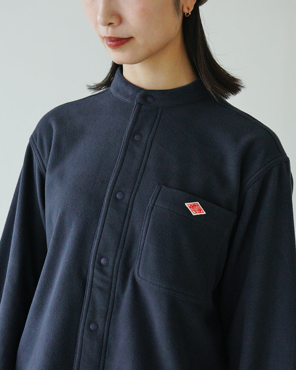 【SALE！30%OFF】DANTON ダントン フリースシャツ POLYESTER FLEECE BAND COLLAR SHIRT バンドカラー DT-A0548PYF【送料無料】 [★]