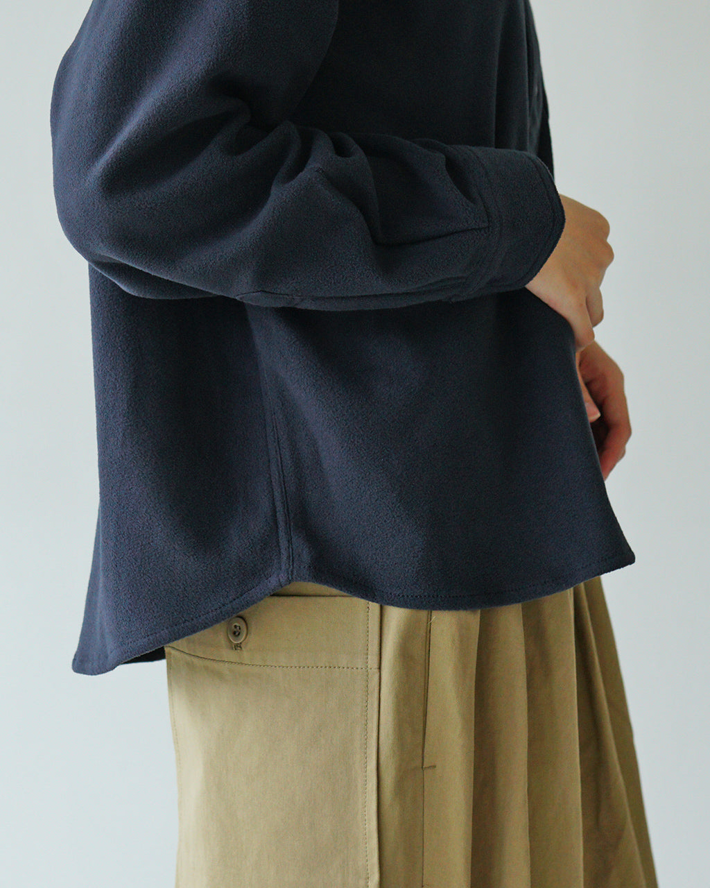 【SALE！30%OFF】DANTON ダントン フリースシャツ POLYESTER FLEECE BAND COLLAR SHIRT バンドカラー DT-A0548PYF【送料無料】 [★]