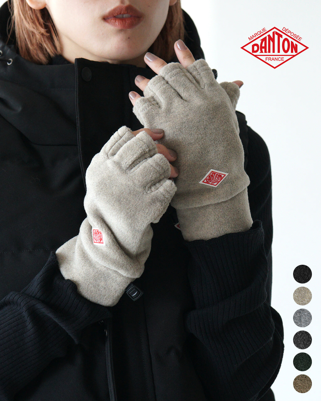 DANTON ダントン フリース フィンガーレス グローブ 手袋 FLEECE GLOVES DT-H0305 【クーポン対象外】