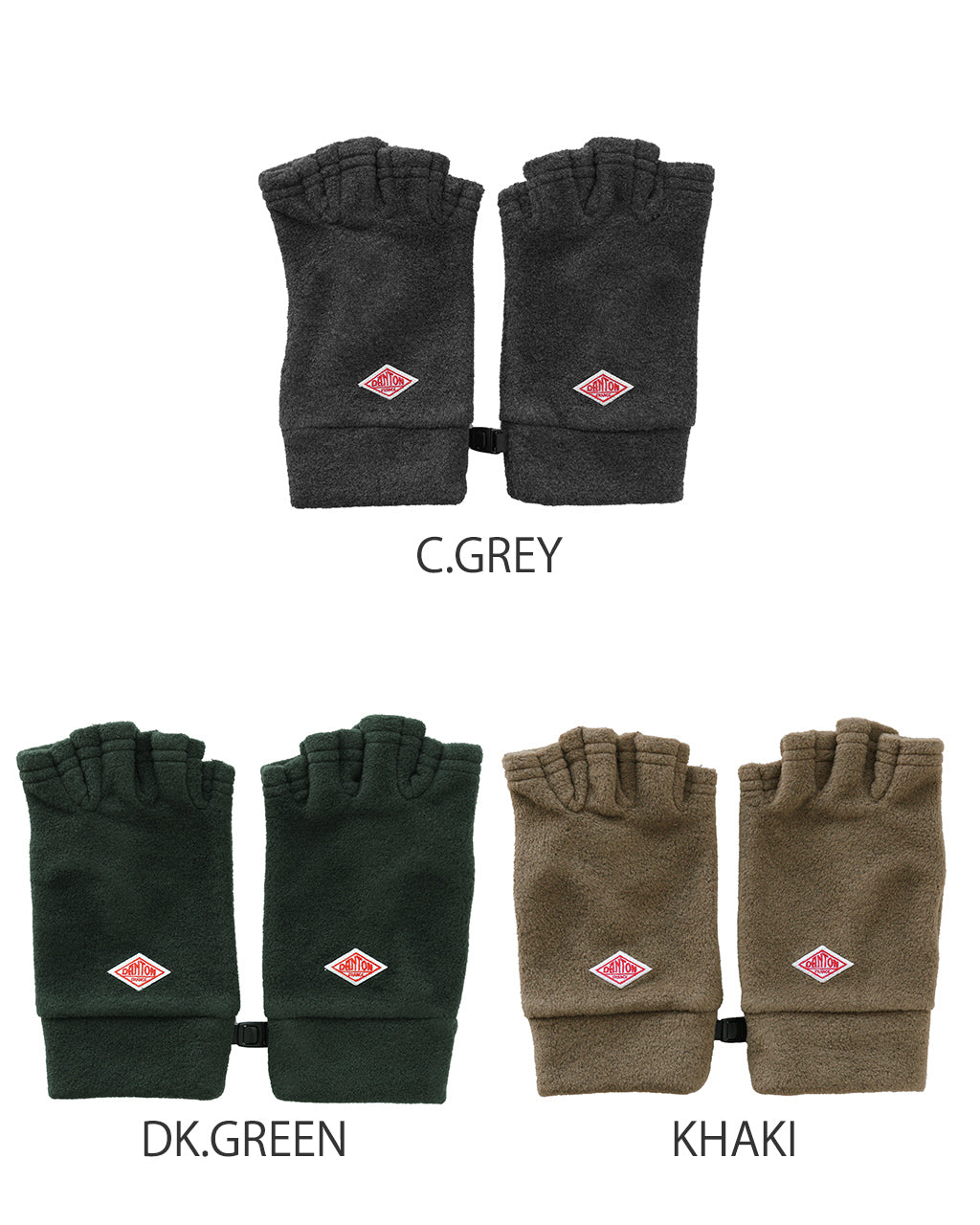 【一部SALE！20%OFF】DANTON ダントン フリース フィンガーレス グローブ 手袋 FLEECE GLOVES DT-H0305 【クーポン対象外】