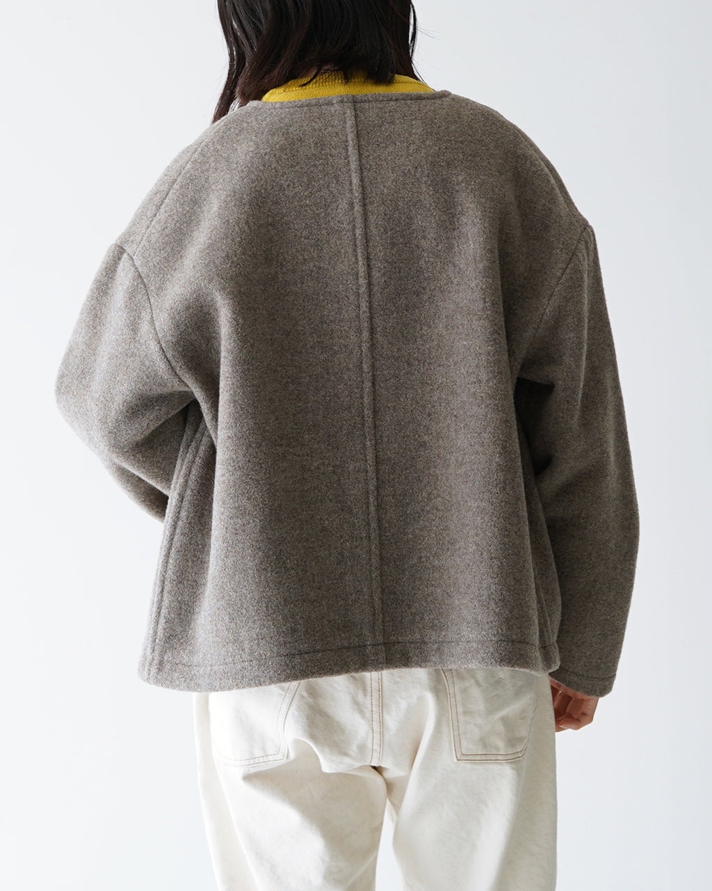 DANTON ダントン ライトパイル ウールモッサ カラーレス ジャケット COLLARLESS JACKET ショートブルゾン DT-A0013WLP【送料無料】 [★]