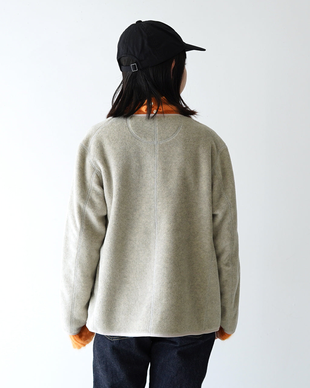 DANTON ダントン フリース ノーカラー ジャケット カーディガン FLEECE