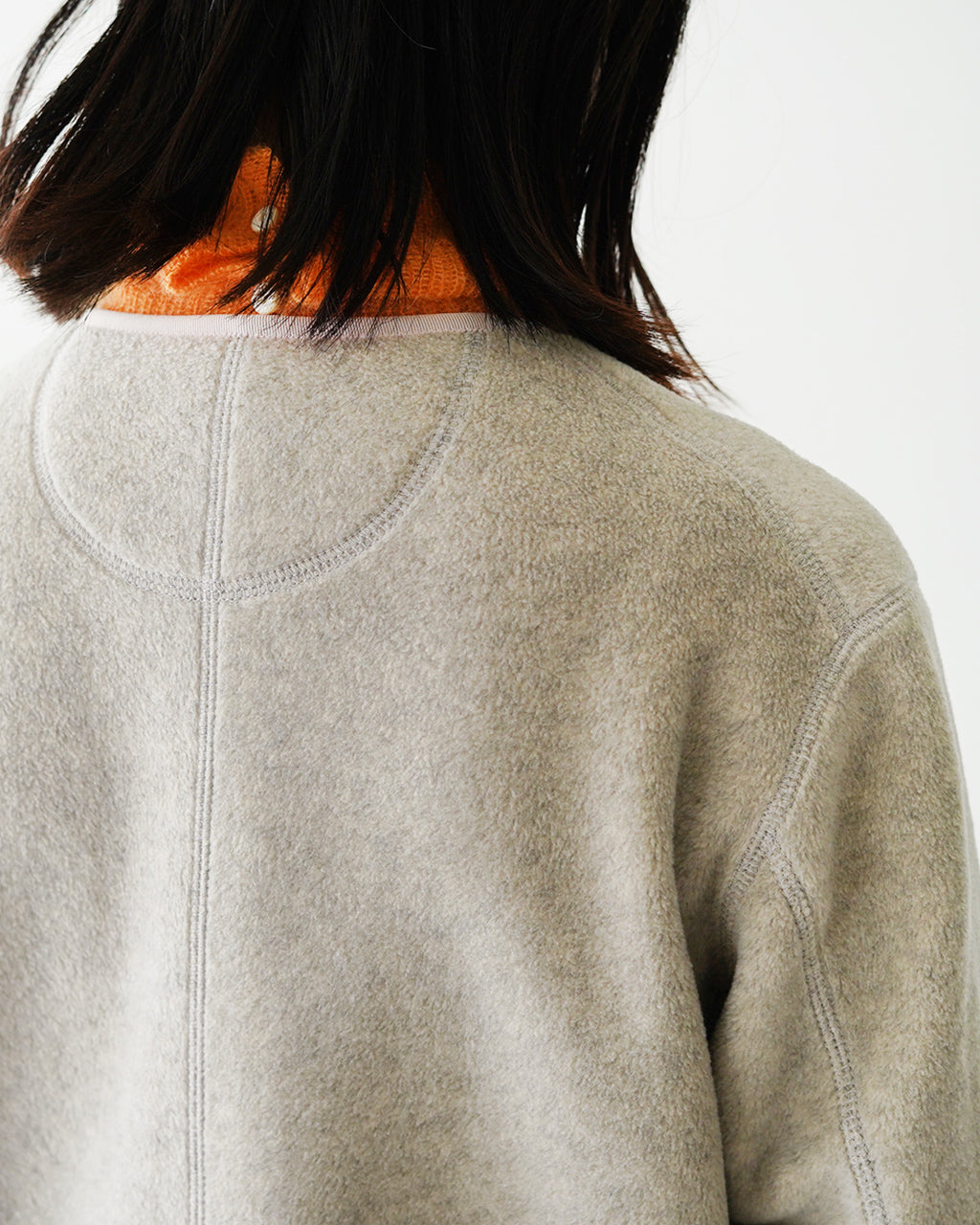 DANTON ダントン フリース ノーカラー ジャケット カーディガン FLEECE