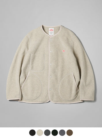 DANTON ダントン フリース ノーカラー ジャケット カーディガン FLEECE