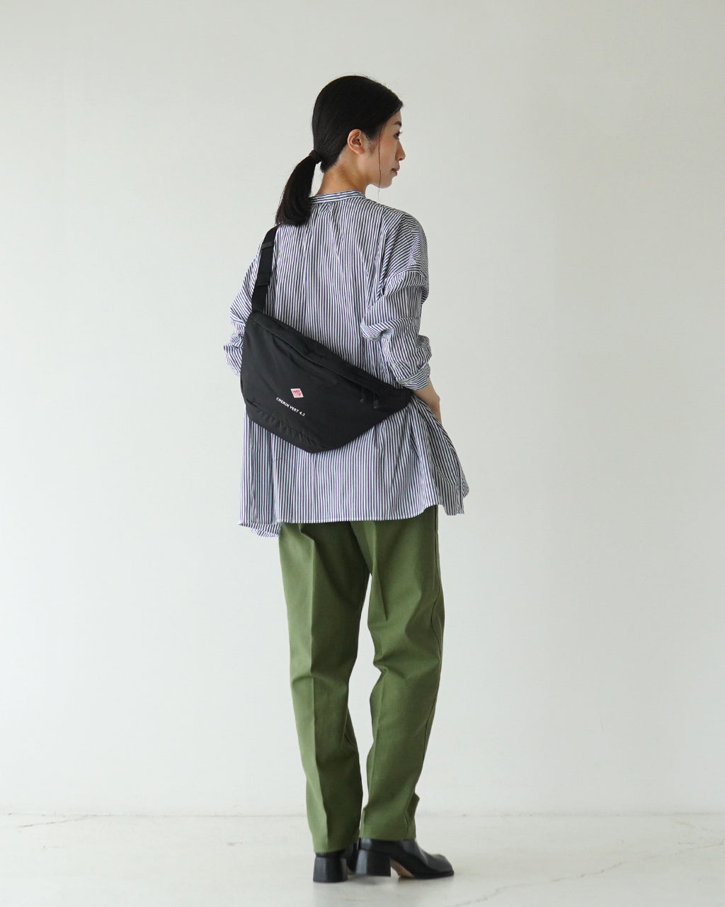 DANTON ダントン ポリエステル タフタ スリング バッグ シュマン・ヴェール 4.2 POLYESTER TAFFETA SLING BAG CHEMIN VERT 4.2 ボディバッグ ショルダーバッグ [★]