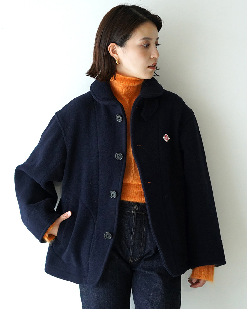 DANTON ダントン ウールモッサ ラウンドカラー ジャケット ROUND COLLAR JACKET ショールカラー ブルゾン DT-A0010WOP 【送料無料】【クーポン対象外】 [★]