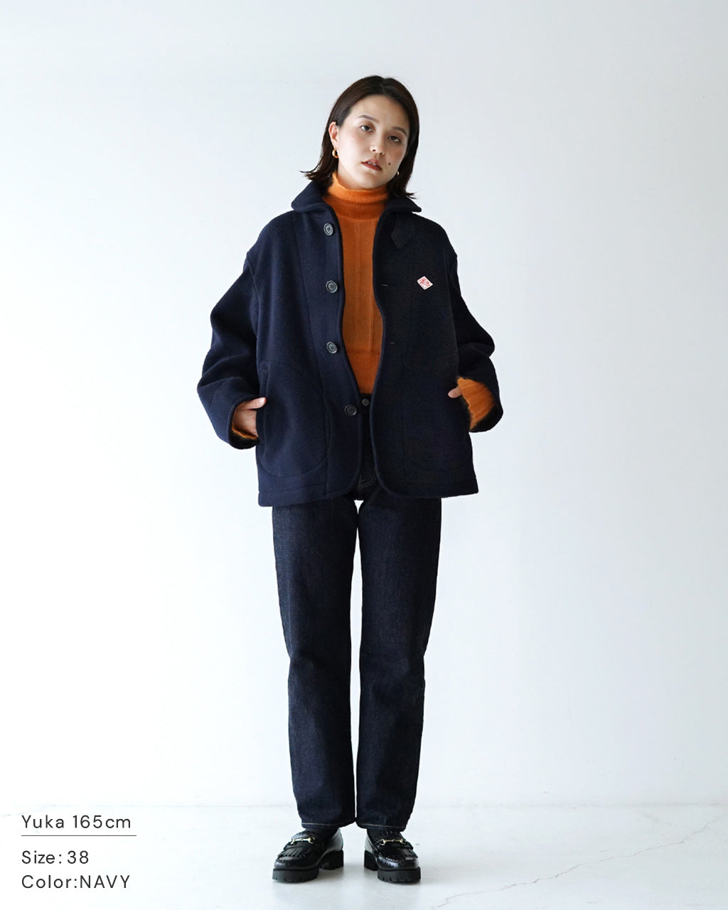 DANTON ダントン ウールモッサ ラウンドカラー ジャケット ROUND COLLAR JACKET ショールカラー ブルゾン DT-A0010WOP 【送料無料】 [★]