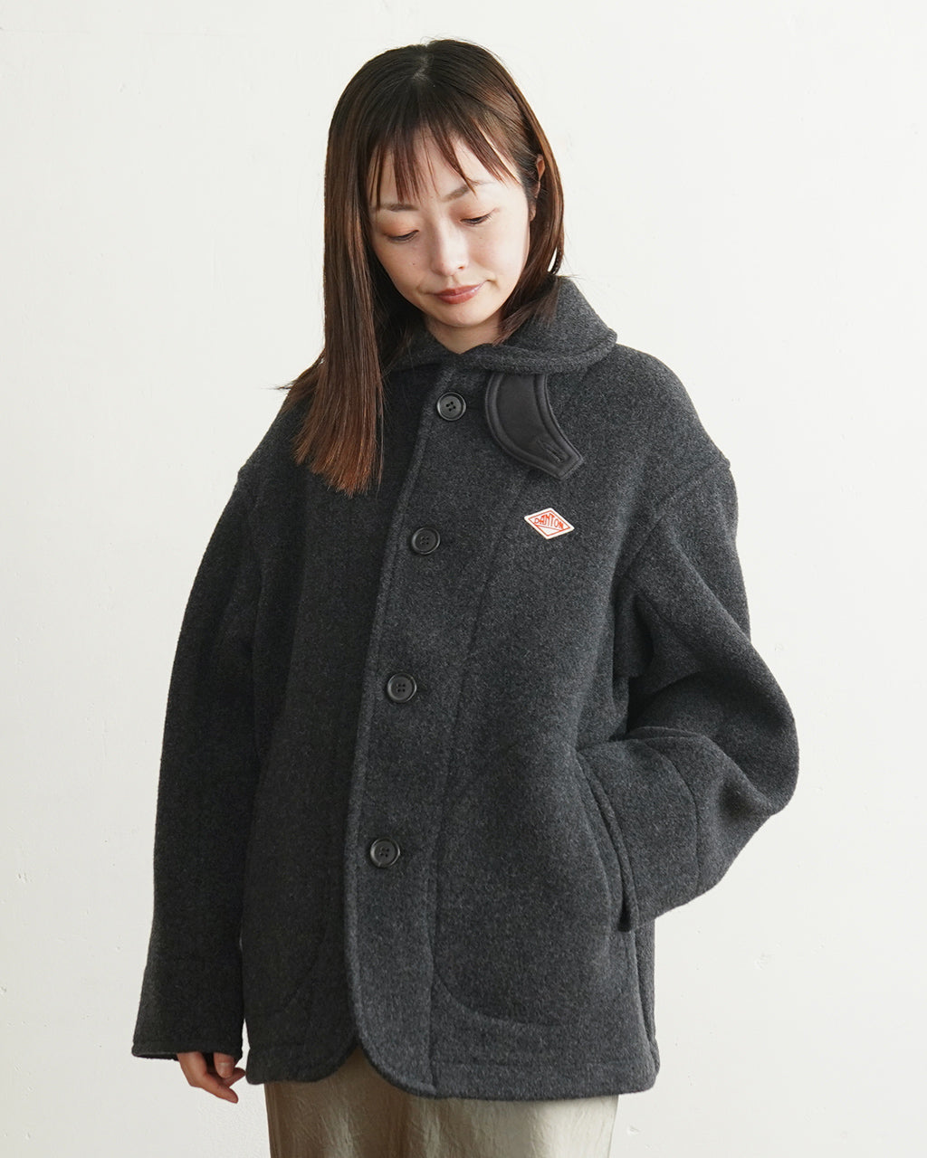 DANTON ダントン ウールモッサ ラウンドカラー ジャケット ROUND COLLAR JACKET ショールカラー ブルゾン DT-A0010WOP 【送料無料】【クーポン対象外】 [★]