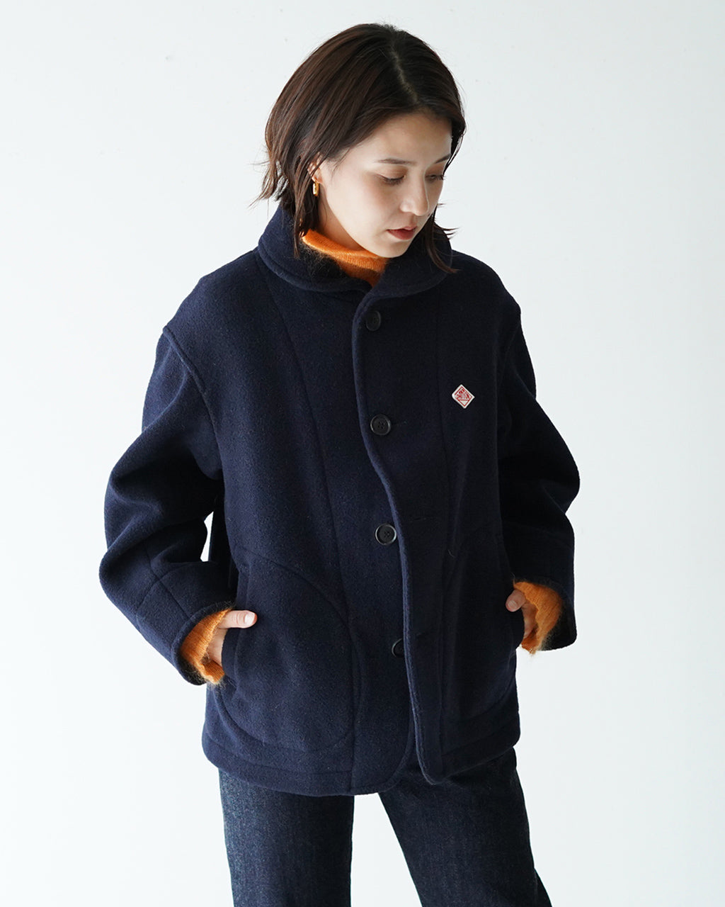 DANTON ダントン ウールモッサ ラウンドカラー ジャケット ROUND COLLAR JACKET ショールカラー ブルゾン DT-A0010WOP 【送料無料】【クーポン対象外】 [★]