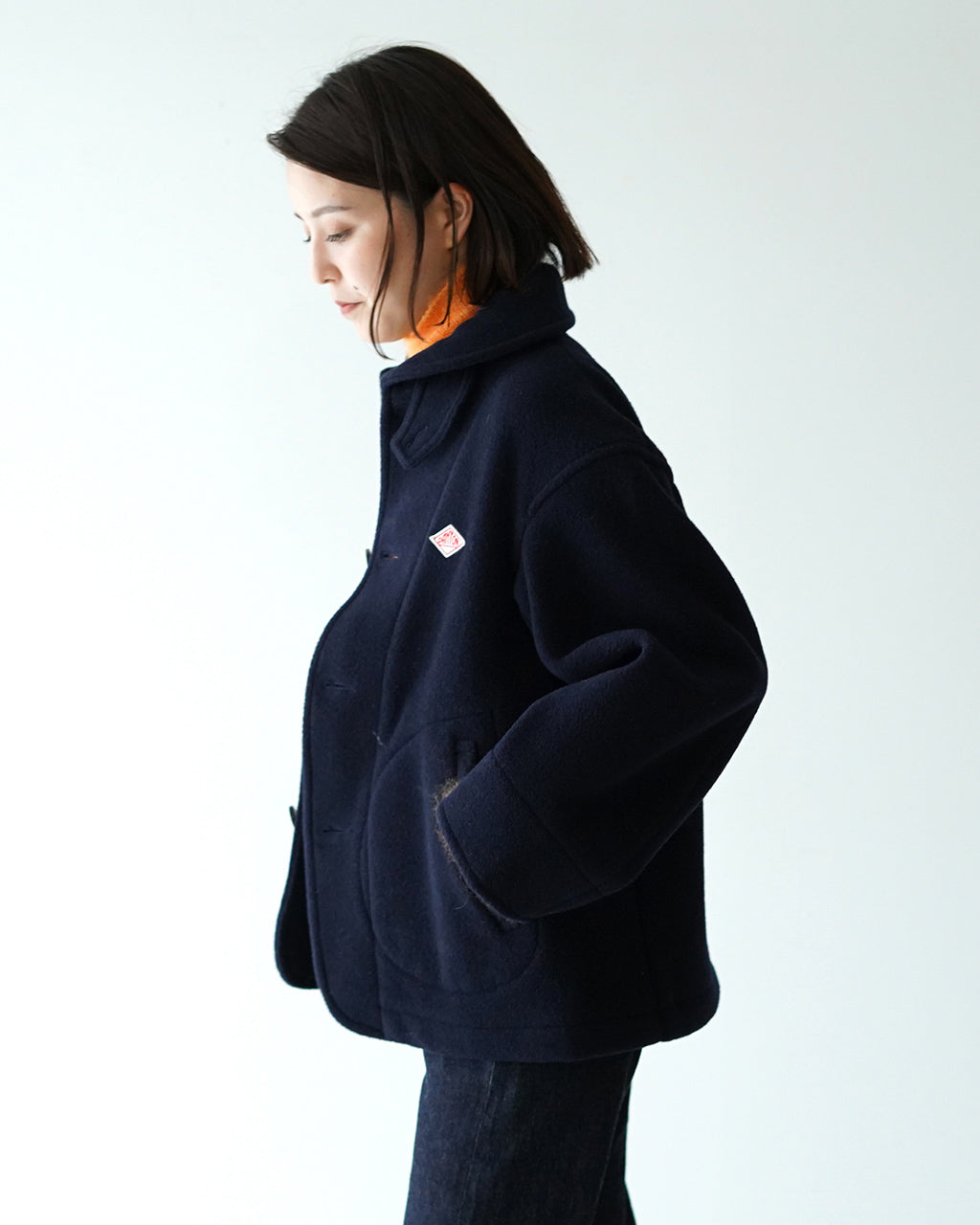 DANTON ダントン ウールモッサ ラウンドカラー ジャケット ROUND COLLAR JACKET ショールカラー ブルゾン DT-A0010WOP 【送料無料】 [★]