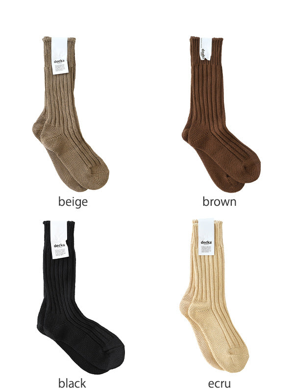 decka Quality socks デカクオリティソックス 【5周年記念カラーあり】ケース付き ヘビーウェイト プレーン ソックス Cased Heavyweight Plain Socks 靴下 カラー リブソックス de-01 de-01-5
