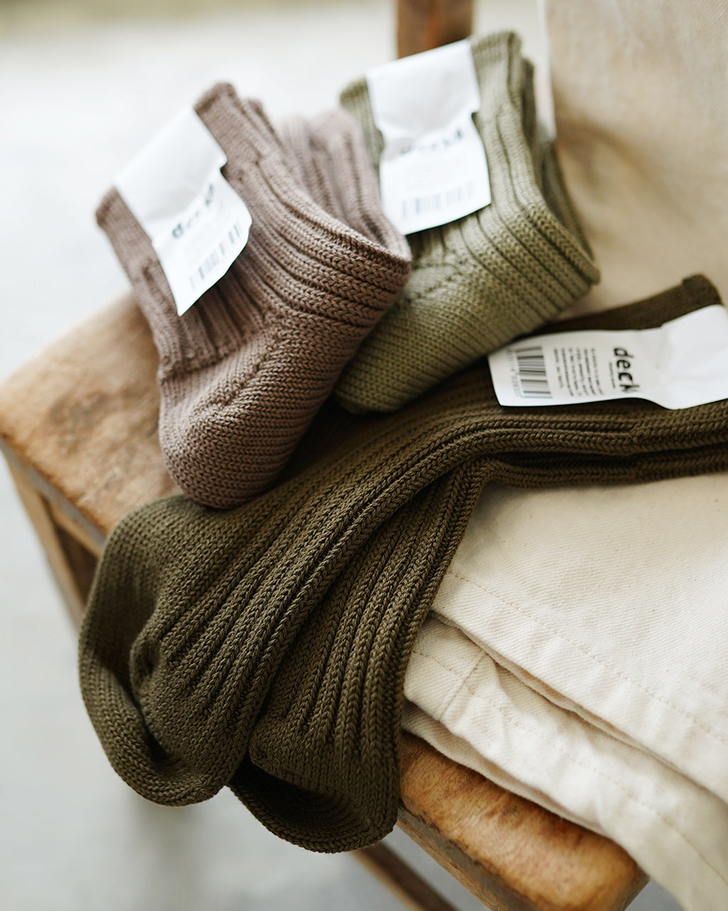 decka Quality socks デカクオリティソックス  ローゲージ リブソックス ショートレングス Low Gauge Rib Socks Short Length 靴下 de-26-3【メール便可】【クーポン対象外】