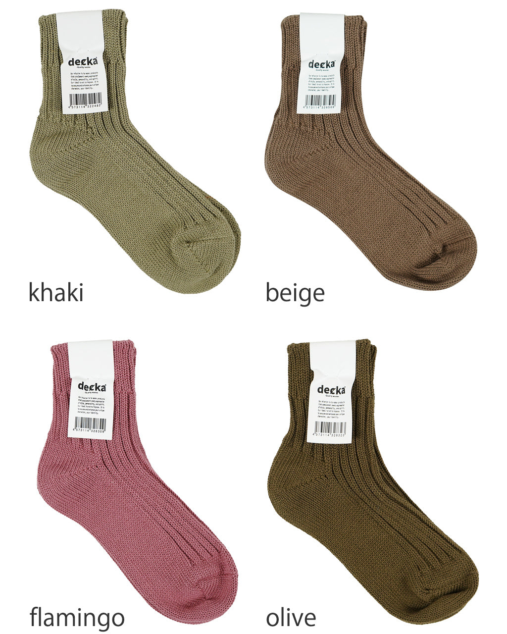 decka Quality socks デカクオリティソックス  ローゲージ リブソックス ショートレングス Low Gauge Rib Socks Short Length 靴下 de-26-3【メール便可】【クーポン対象外】