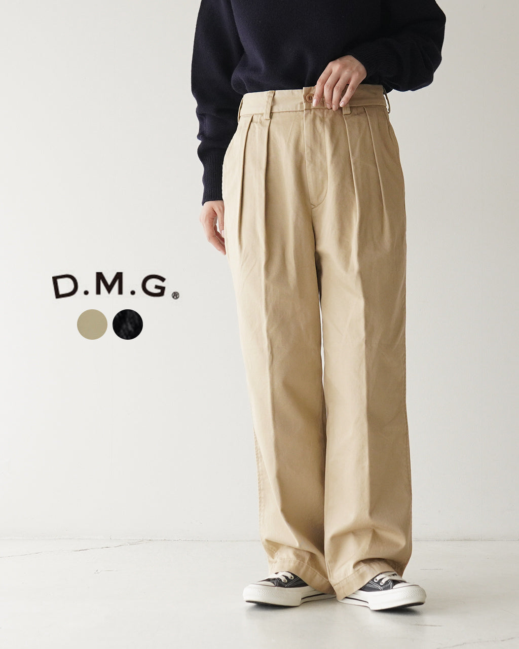 【SALE！50%OFF】D.M.G ディーエムジー(ドミンゴ) 2タック トラウザーパンツ 14-281T【送料無料】