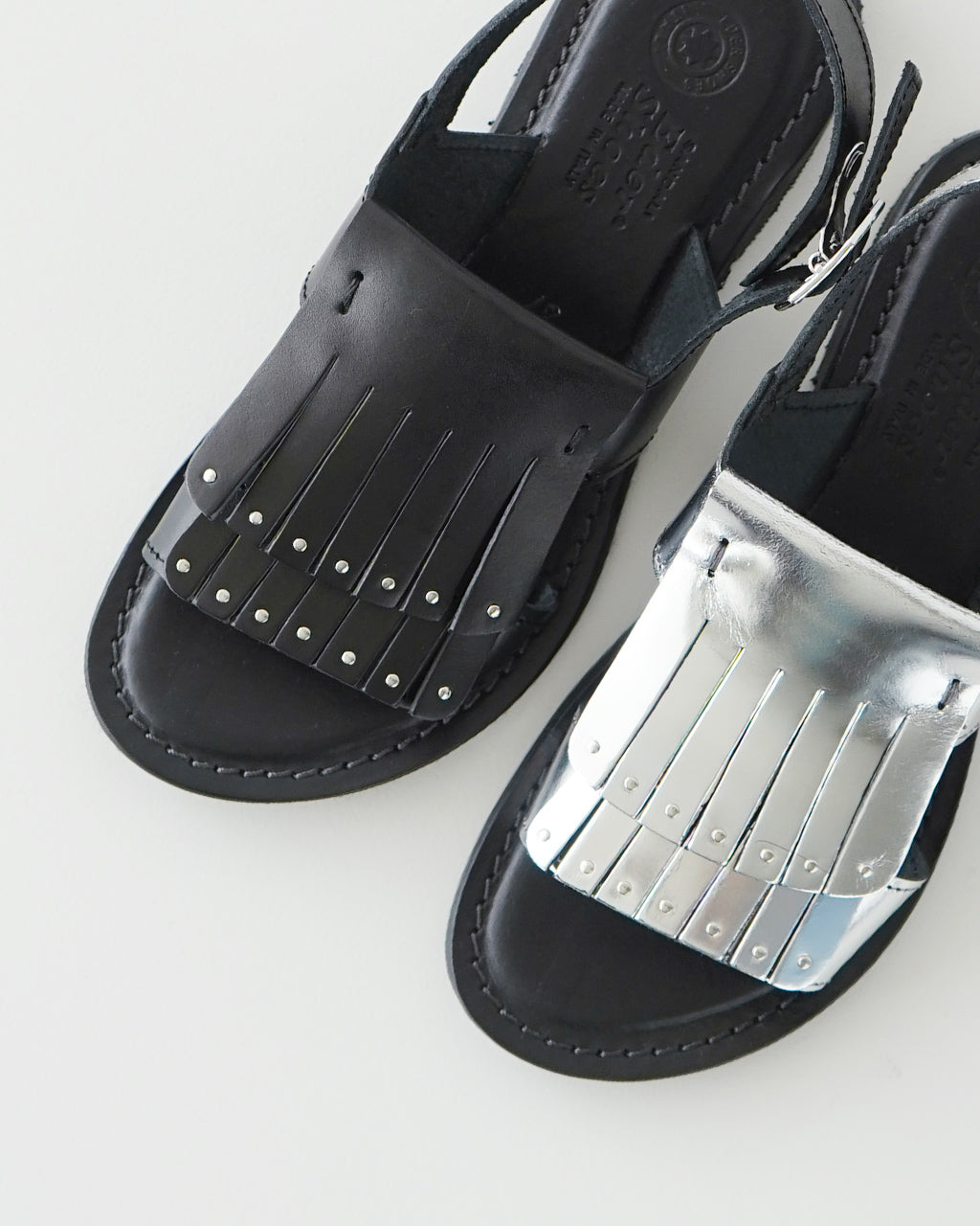 EDER SHOES エダーシューズ キルト サンダル KILT SANDAL レザー フリンジ マットレザー キルトデザイン スタッズ ハンドメイド リゾート 96-EDE-6184【送料無料】