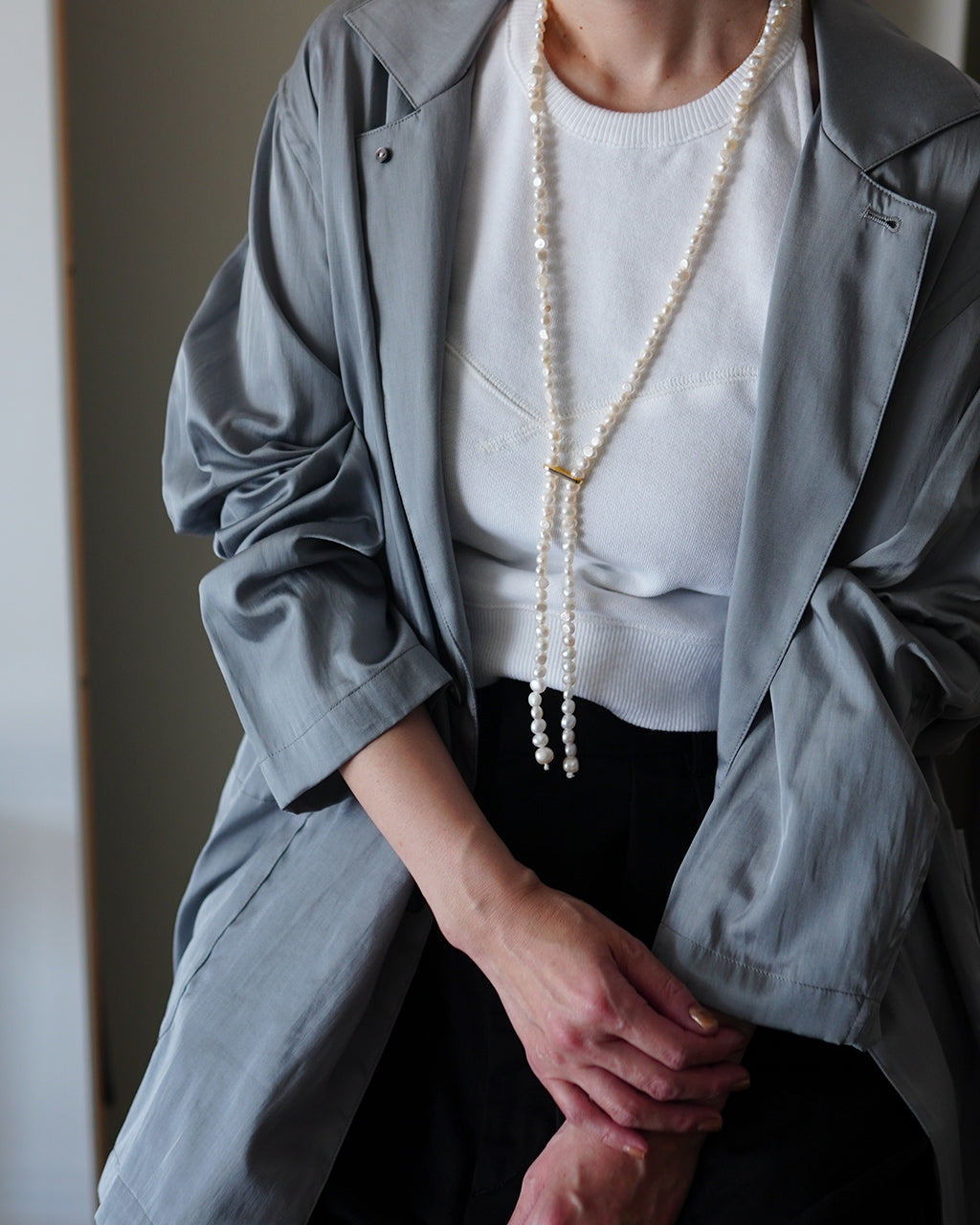 LONG PEARL NECKLACE EO-169 100cm