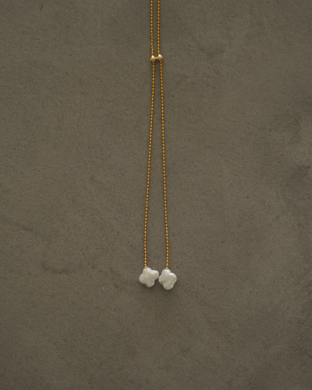 Floral Pearl Ball Chain Necklace EO26AW-25 EO26AW-26