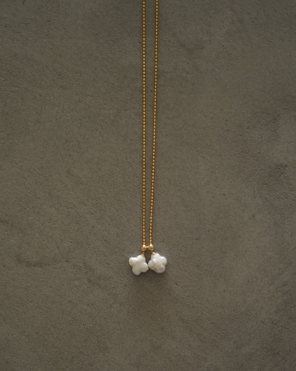 Floral Pearl Ball Chain Necklace EO26AW-25 EO26AW-26