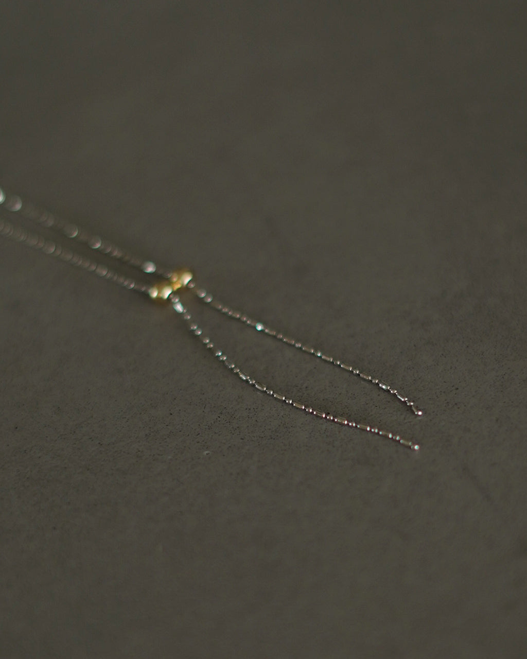 Graduated Ball Chain Slider Necklace EO26AW-24