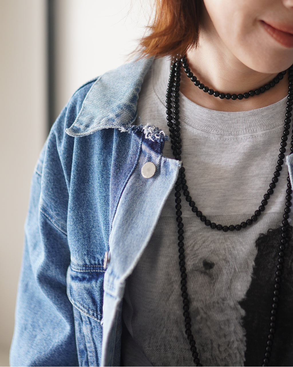 Onyx Long Necklace EO26AW-36