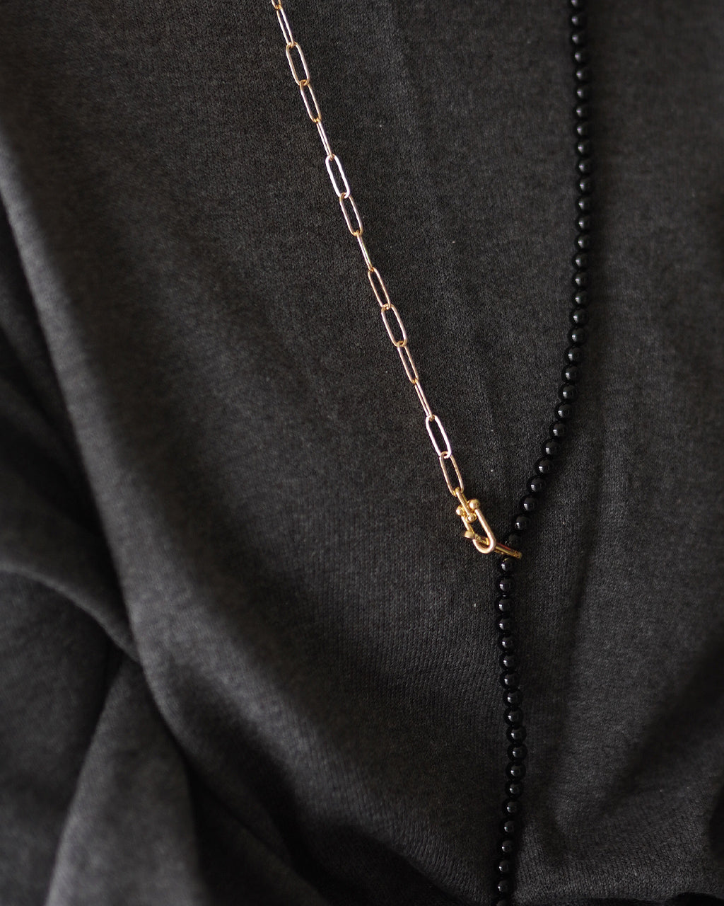 Onyx Mix Chain Necklace EO26AW-35
