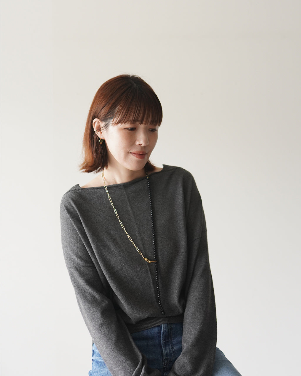Onyx Mix Chain Necklace EO26AW-35