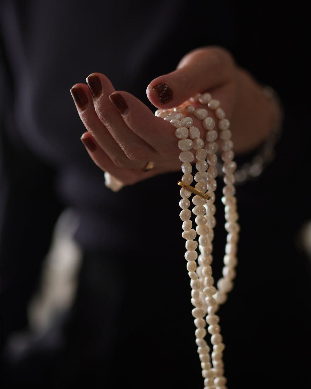 Pearl Onyx Necklace EO26AW-47