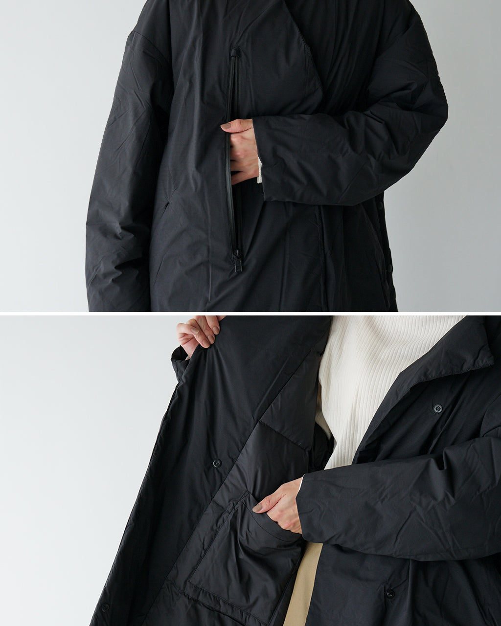 F/CE.×NANGA エフシーイー × ナンガ エフライト ニュー カラーレス ロング コート FT NEW COLLARLESS LONG COAT FNA09242W0002【送料無料】