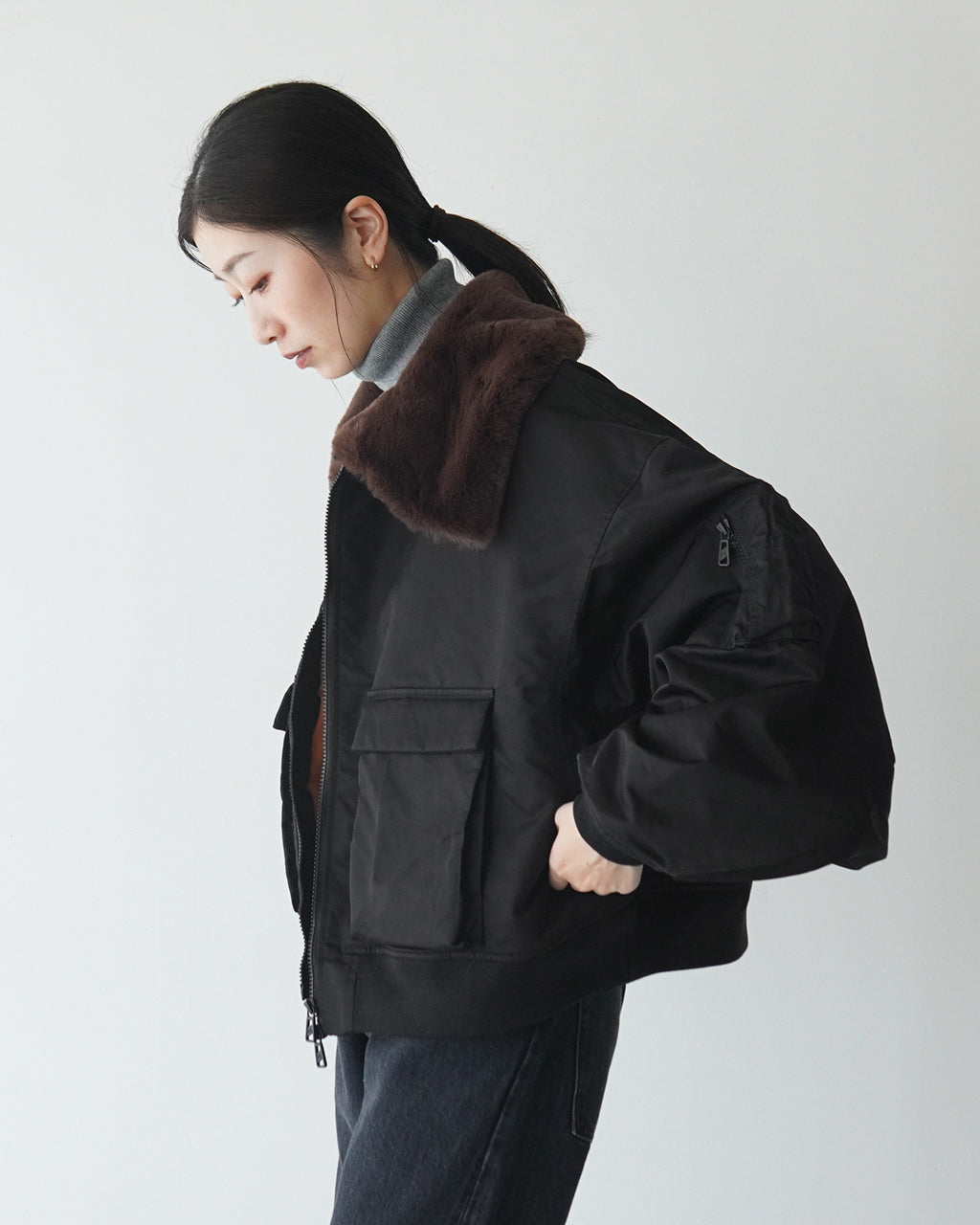 F/CE.  エフシーイー ボア カラー MA-1 ジャケット BOA COLLAR MA-1 JACKET FST08242U0006【送料無料】