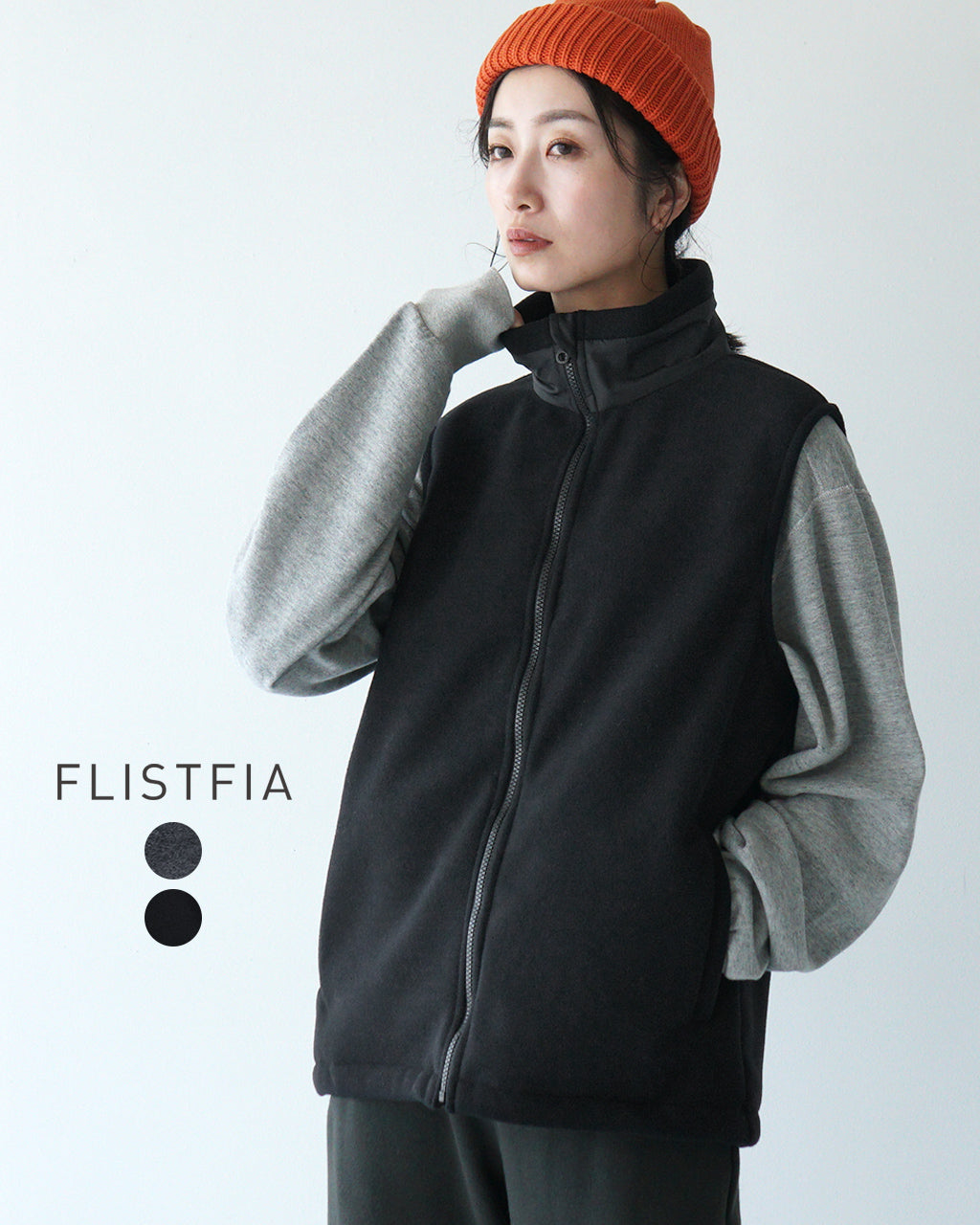 【SALE！30%OFF】FLISTFIA フリストフィア フリースベスト Fleece Vest 軽量 保温性 VF01016【送料無料】