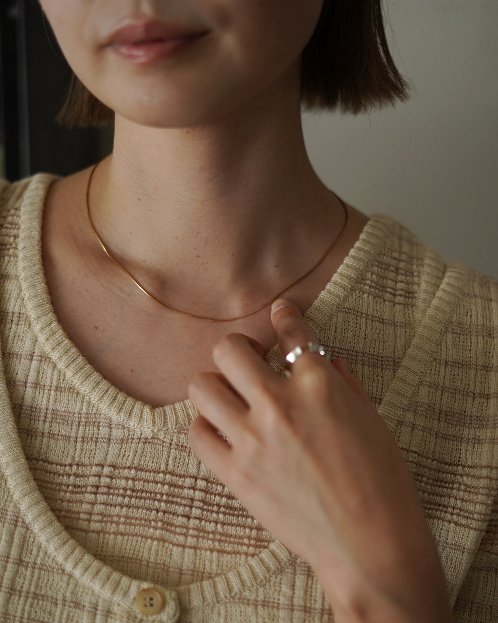 MIX CUT SNAKE CHAIN NECKLACE 21SS-MCNK03