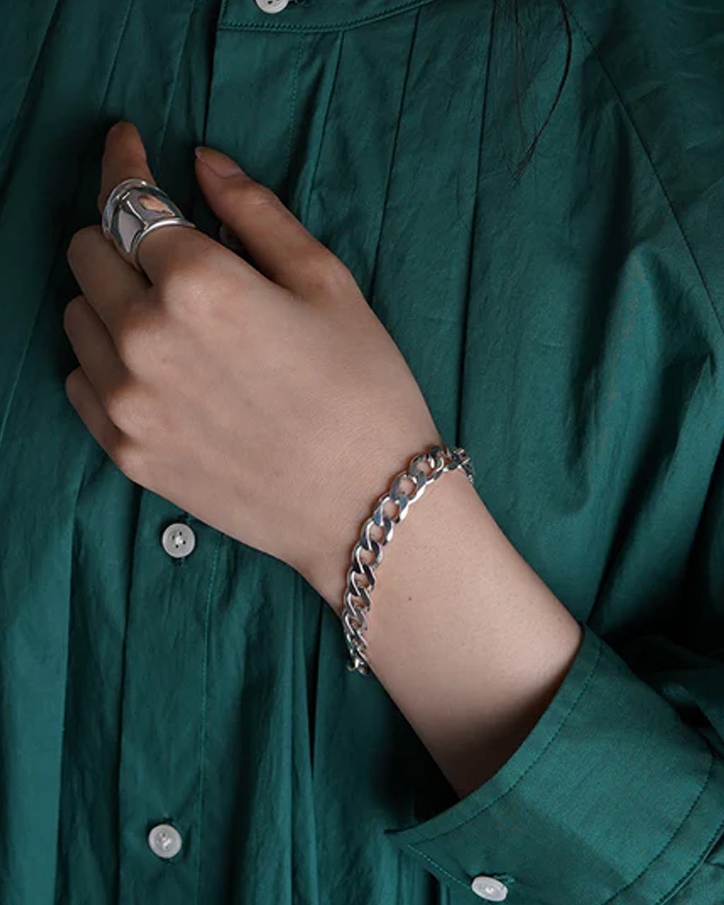 Garden of Eden 가든 오브 에덴 스몰 라이트 커브 체인 브레스 SMALL LIGHT CURB CHAIN ​​BRACE(SV) 실버 925 액세서리 22AW034 【무료우송】 