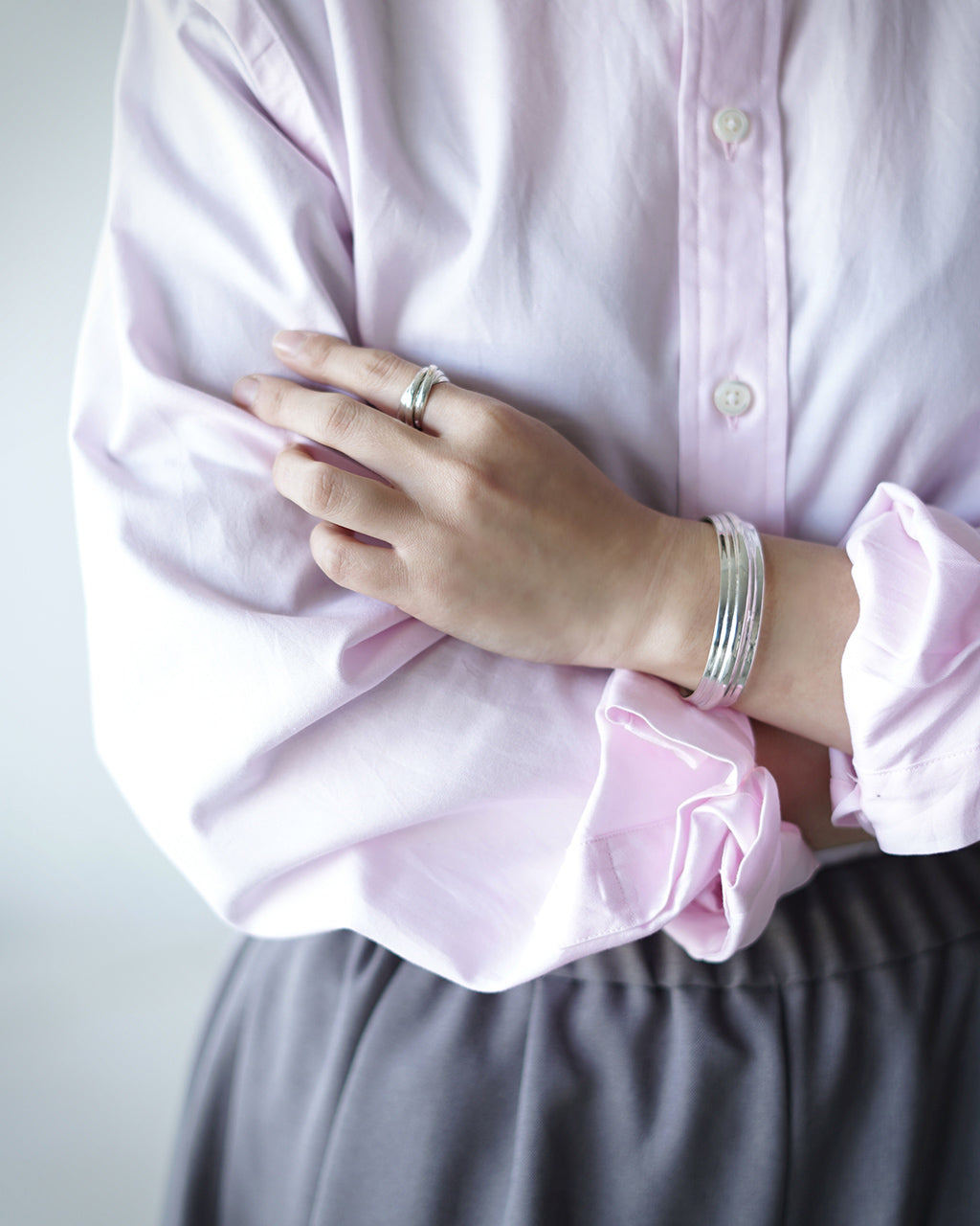 SILVER925 CIRCLE BANGLE/シルバー/ブレスレット/バングル quip queint｜braid bangle バングル シルバー925 - H.O.V