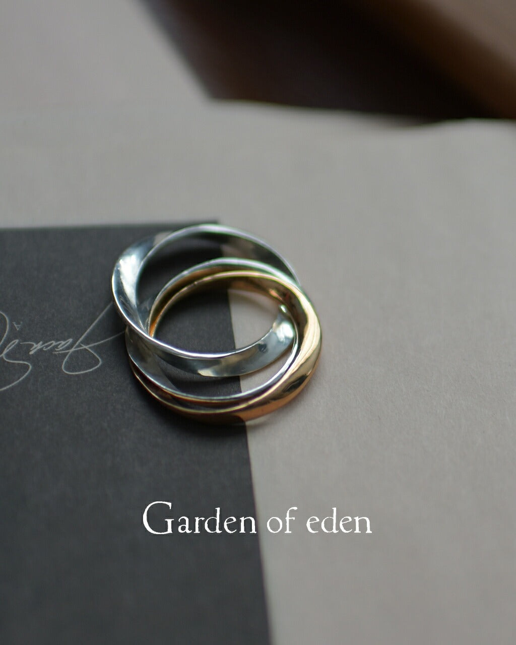 Garden of Eden Oval Gimmel Ring OVAL GIMMEL RING 18K Silver 925 Gold Ring Accessory 23SS038 [Free Shipping] [Coupon Not Applicable] [★] 