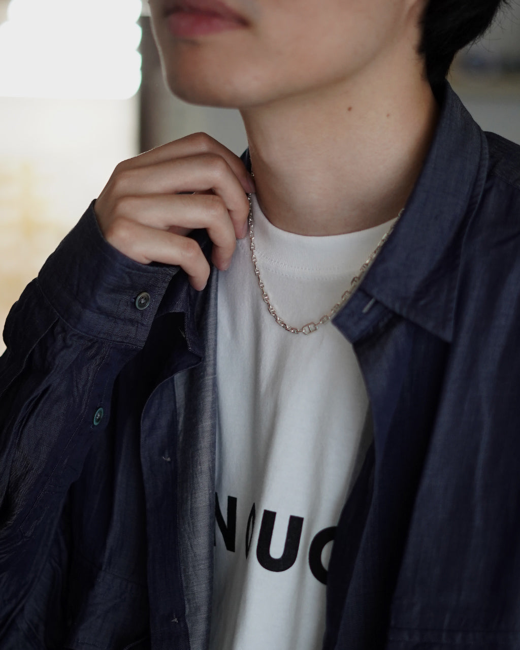 Garden of eden GRADIENT ANCHOR CHAIN NECKLACE ED25AW-022
