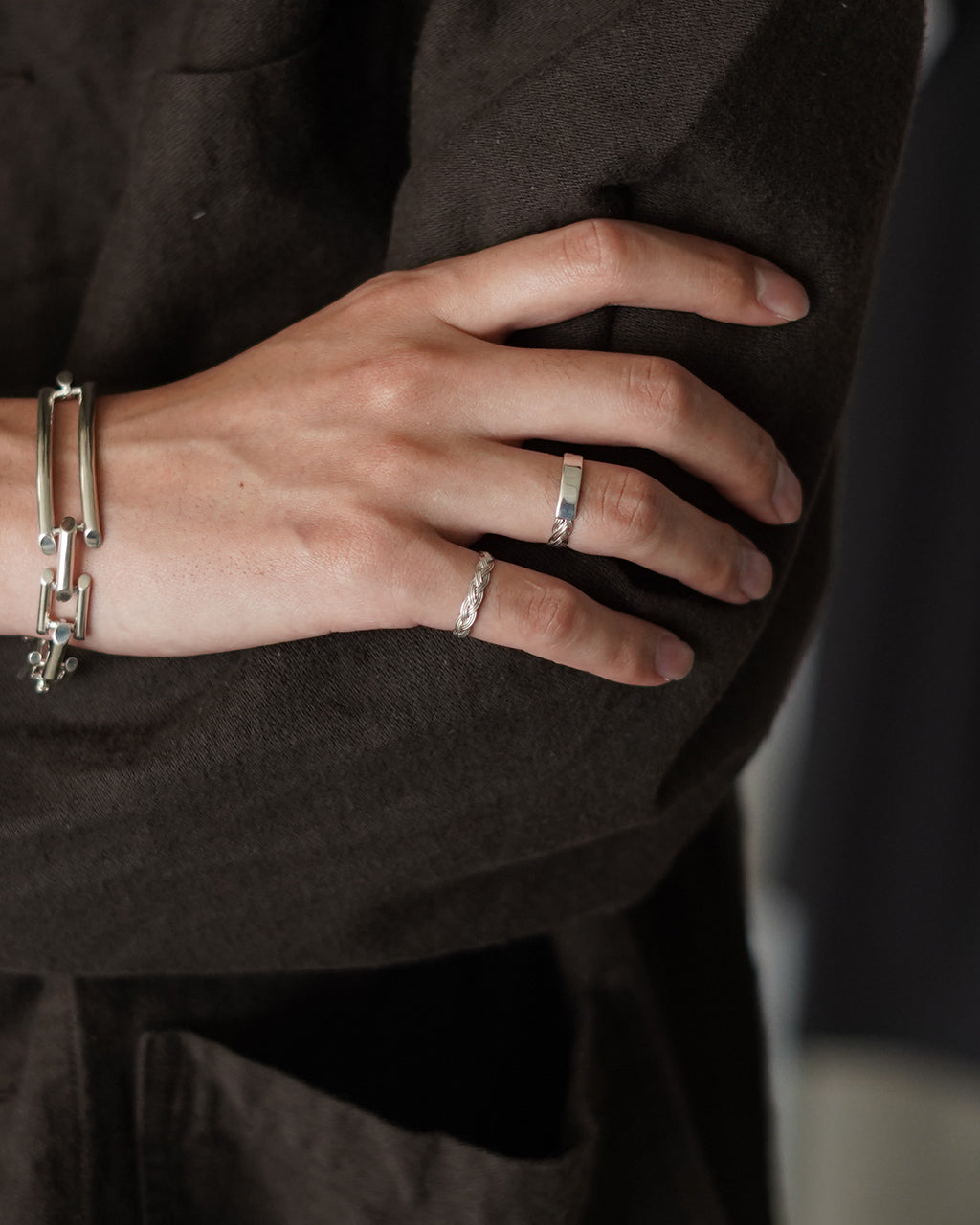 Garden of eden ガーデンオブエデン BRAID ID RING IDリング 編ミ込ミ