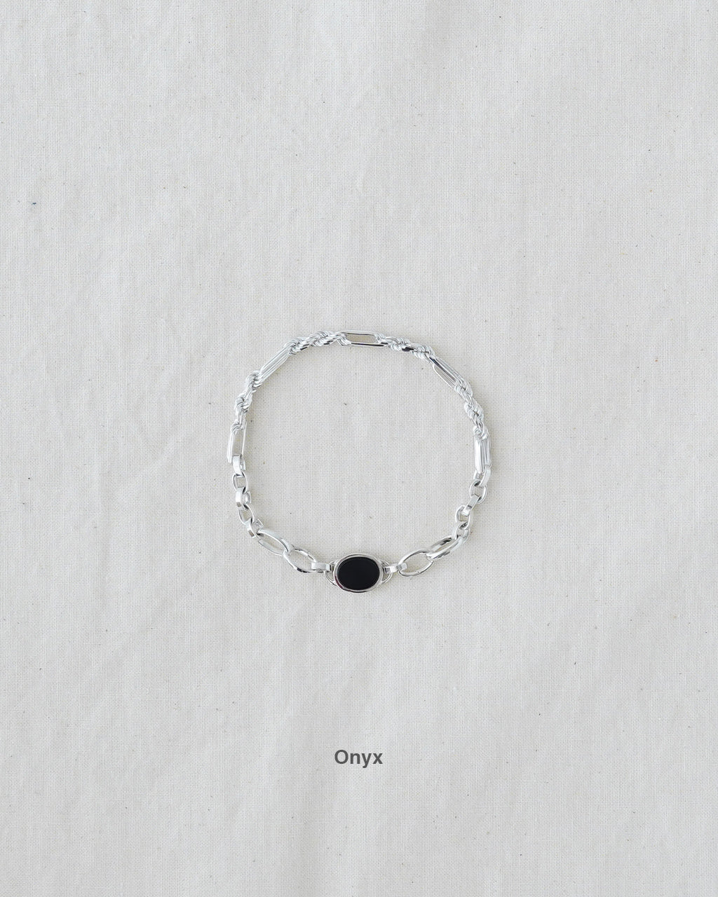 Garden of eden STONE SIGNET FIGARO TRIPLE CHAIN BRACELET/STONE(M) ED25AW-093
