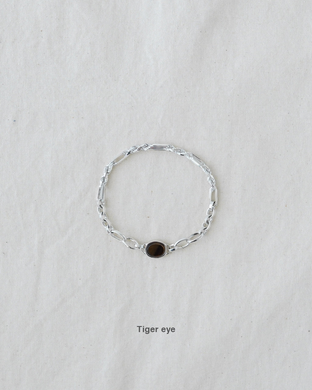 Garden of eden STONE SIGNET FIGARO TRIPLE CHAIN BRACELET/STONE(M) ED25AW-093