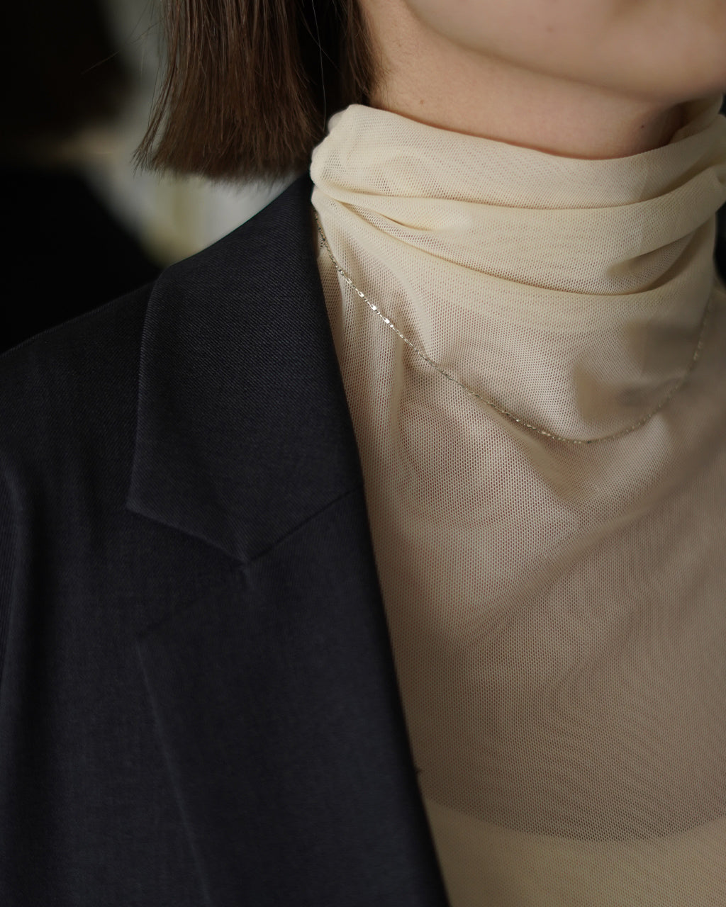 ING TWIST CHAIN NECKLACE 40cm 50cm ED25AW014