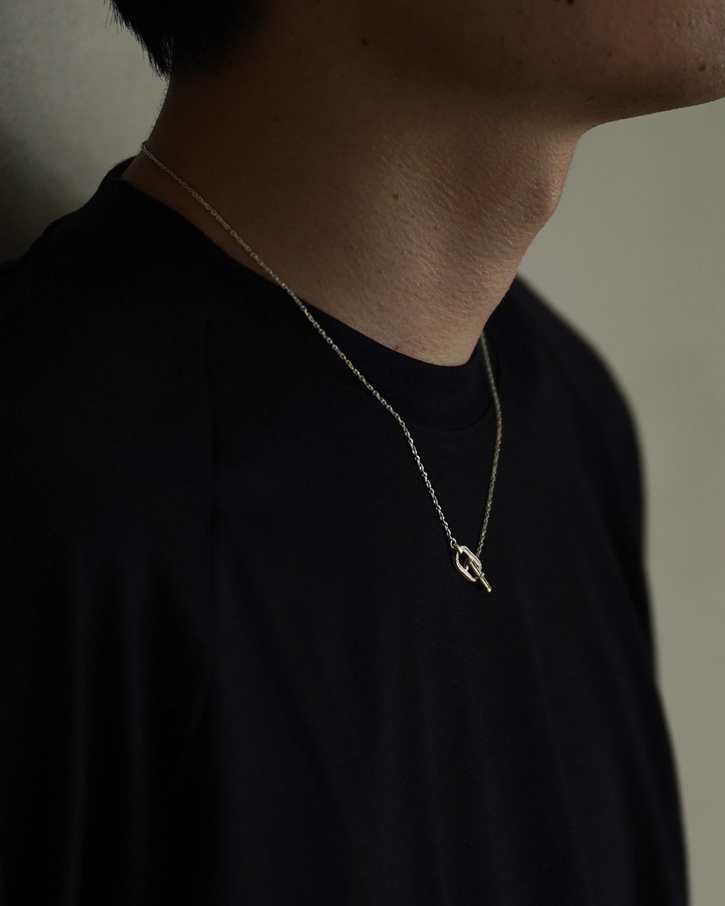 CABLE ROPE ANCHOR T-BAR NECKLACE ED26AW-040