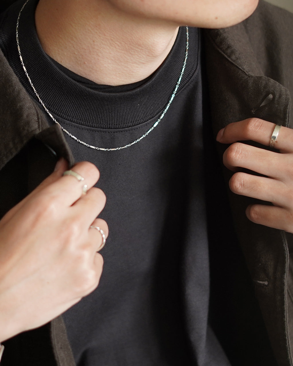 ANCHOR CHAIN NECKLACE (wide 1.6mm)40cm ED26SS-001