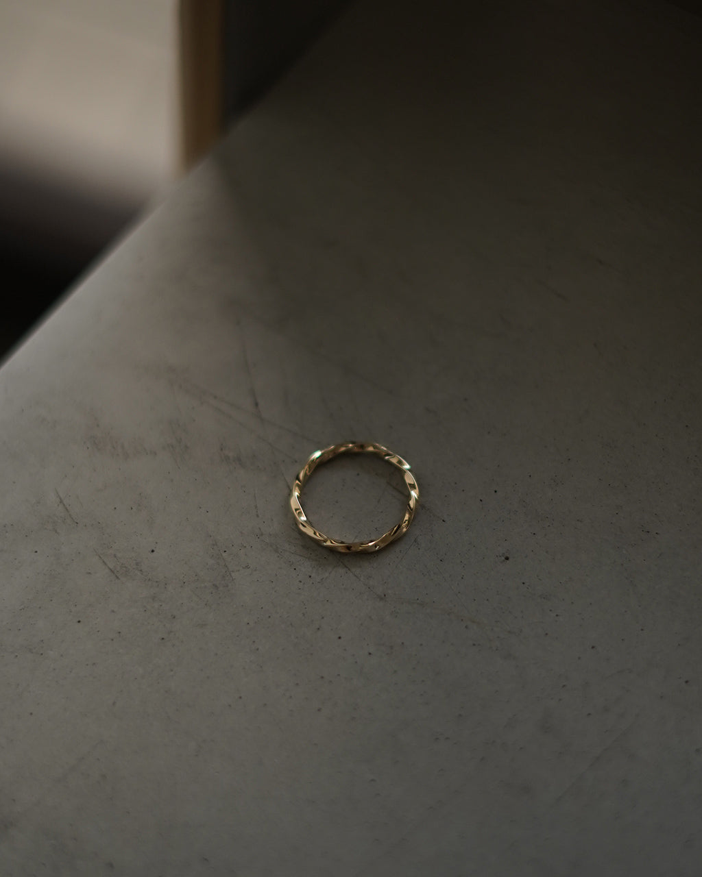9K HARD TWISTED MINIMAL RING (wide:1.5mm) ED26SS-131